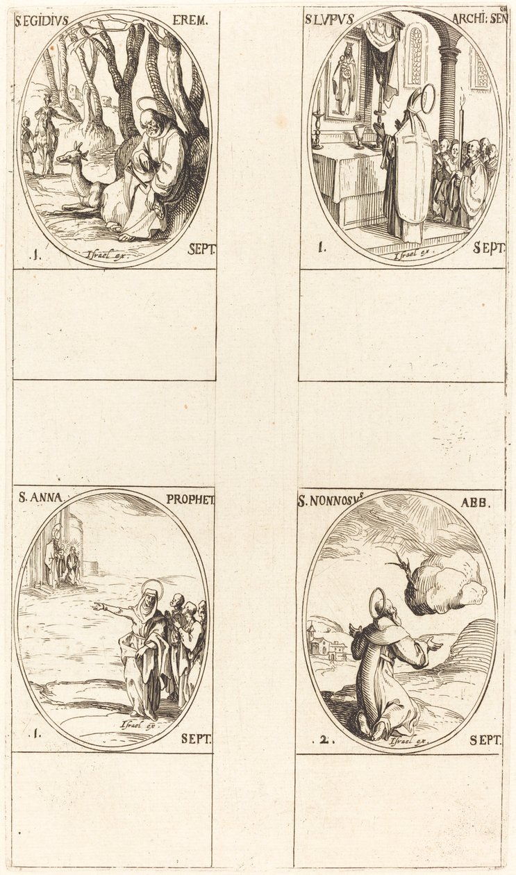 San Gil; San Lupo; Santa Ana; San Nonoso de Jacques Callot