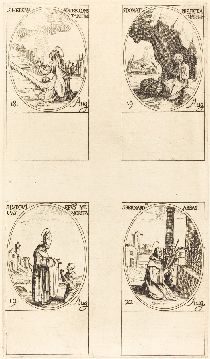 Santa Elena, San Donato, San Ludovico, Obispo, San Bernardo de Jacques Callot