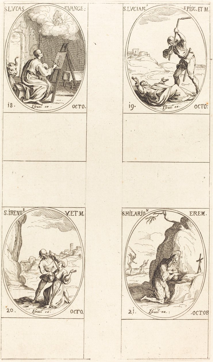 San Lucas; San Luciano; Santa Irene; San Hilarión de Jacques Callot