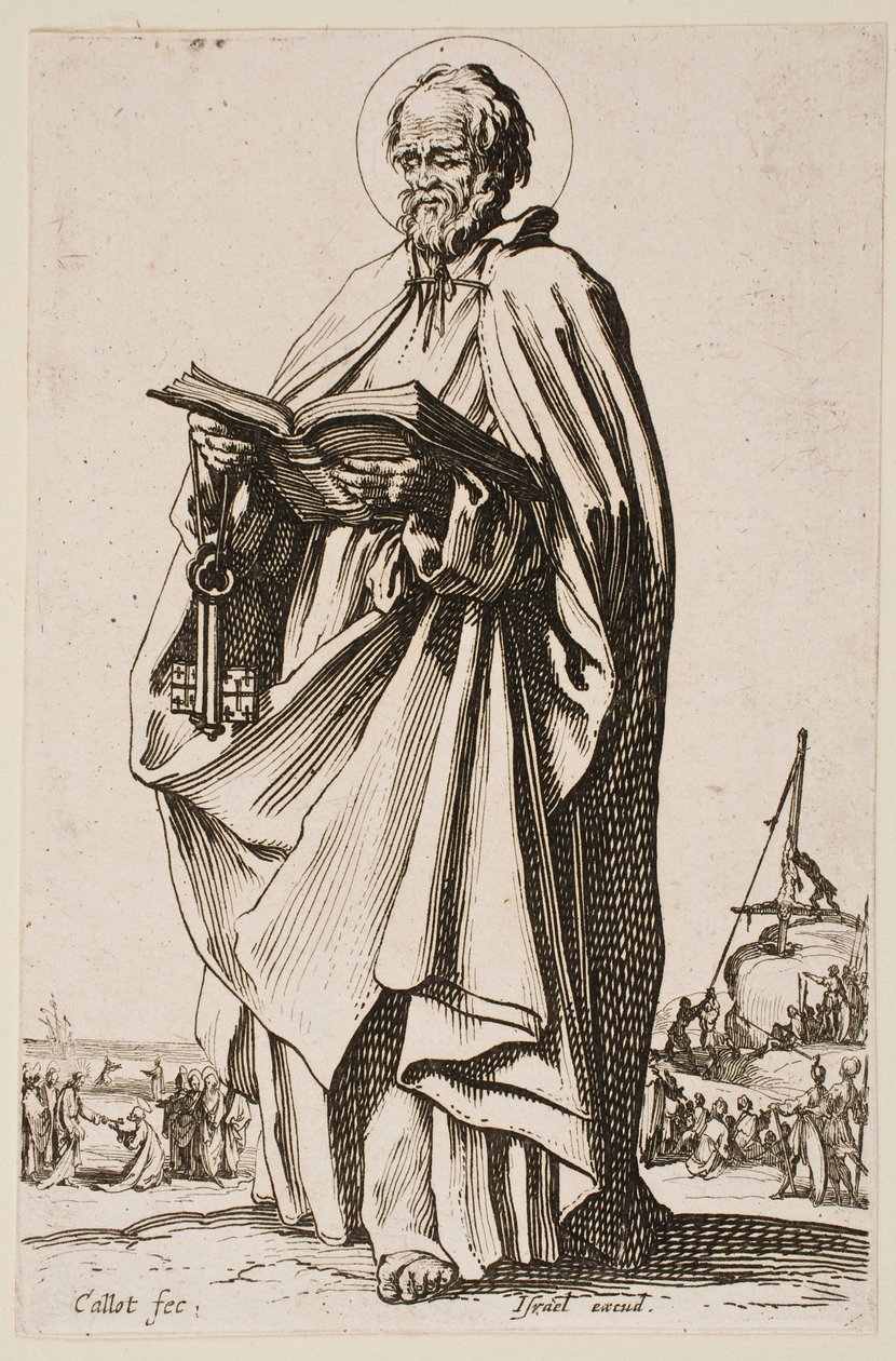 San Pedro, de la serie «Los apóstoles grandes» de Jacques Callot