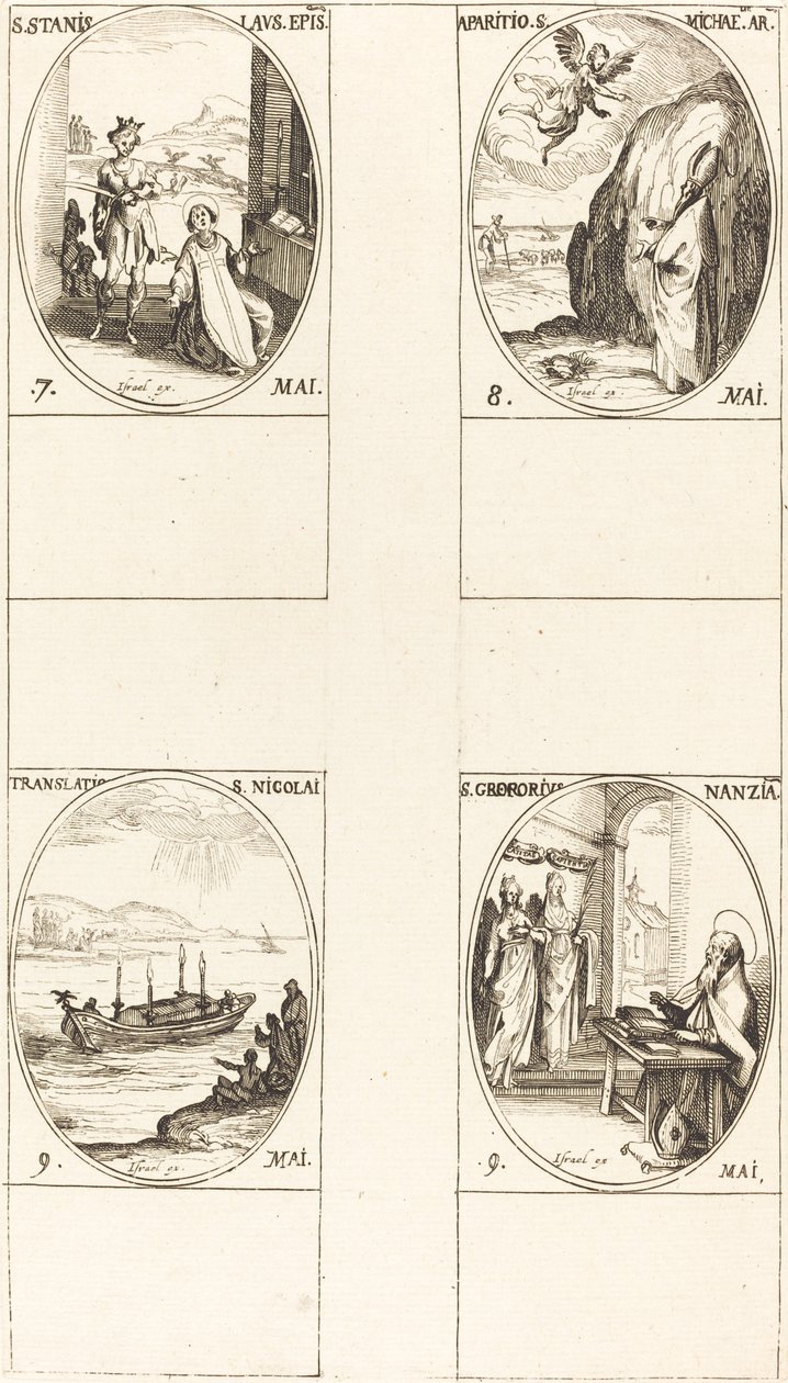 San Estanislao; La Aparición de San Miguel; La Traslación de San Nicolás; San G de Jacques Callot