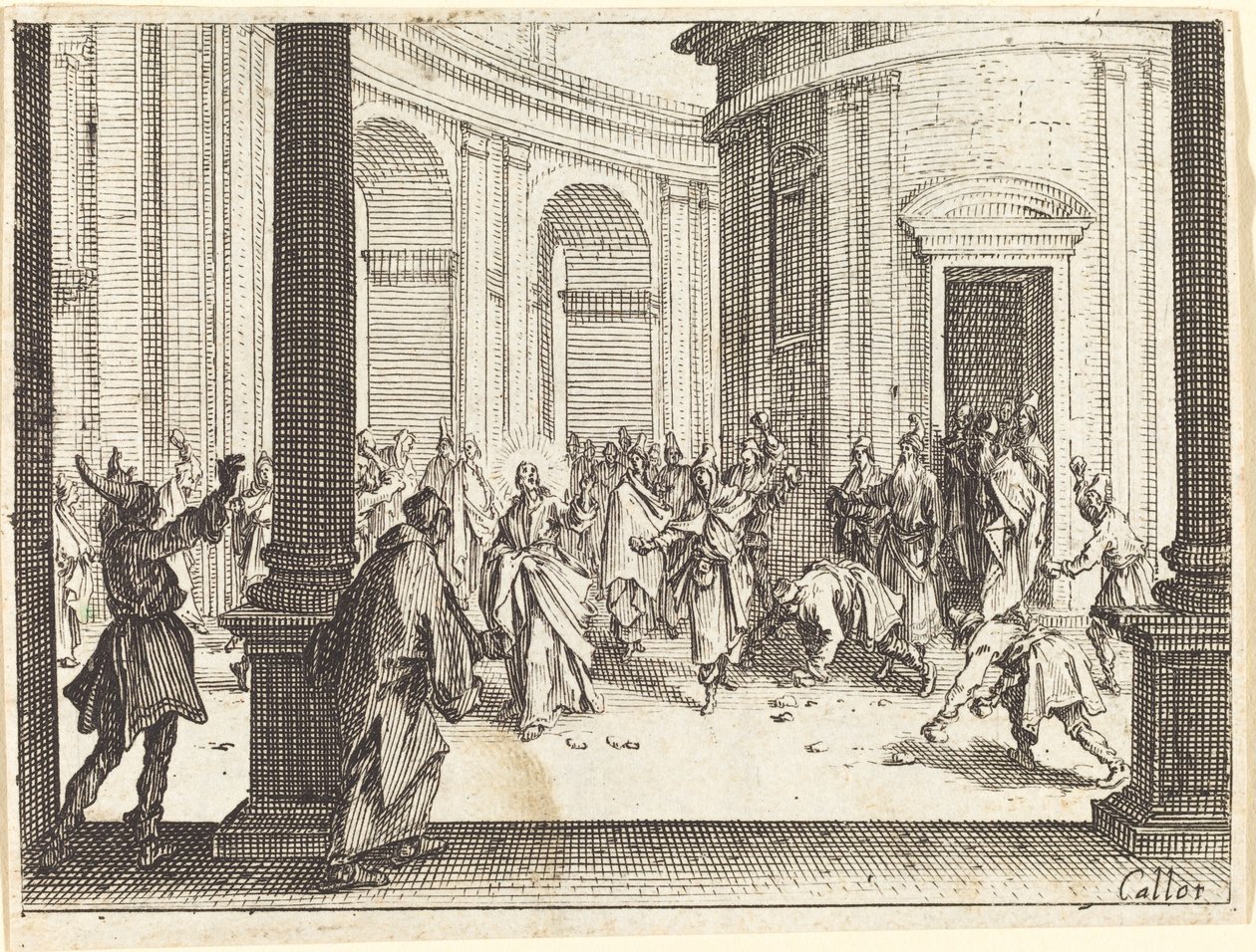 Apedreamiento de Jesús de Jacques Callot