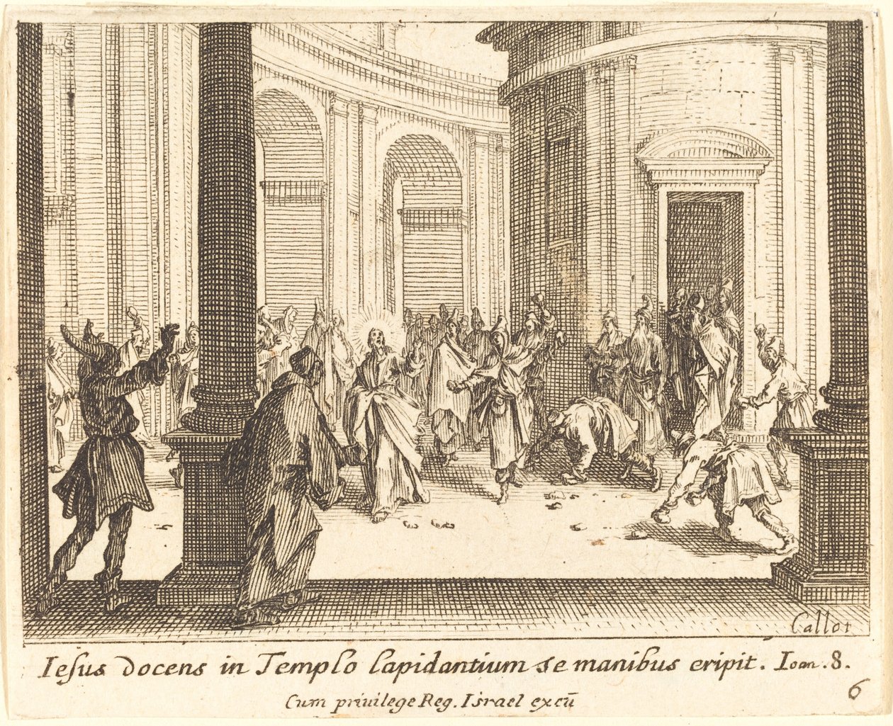 Apedreamiento de Jesús de Jacques Callot