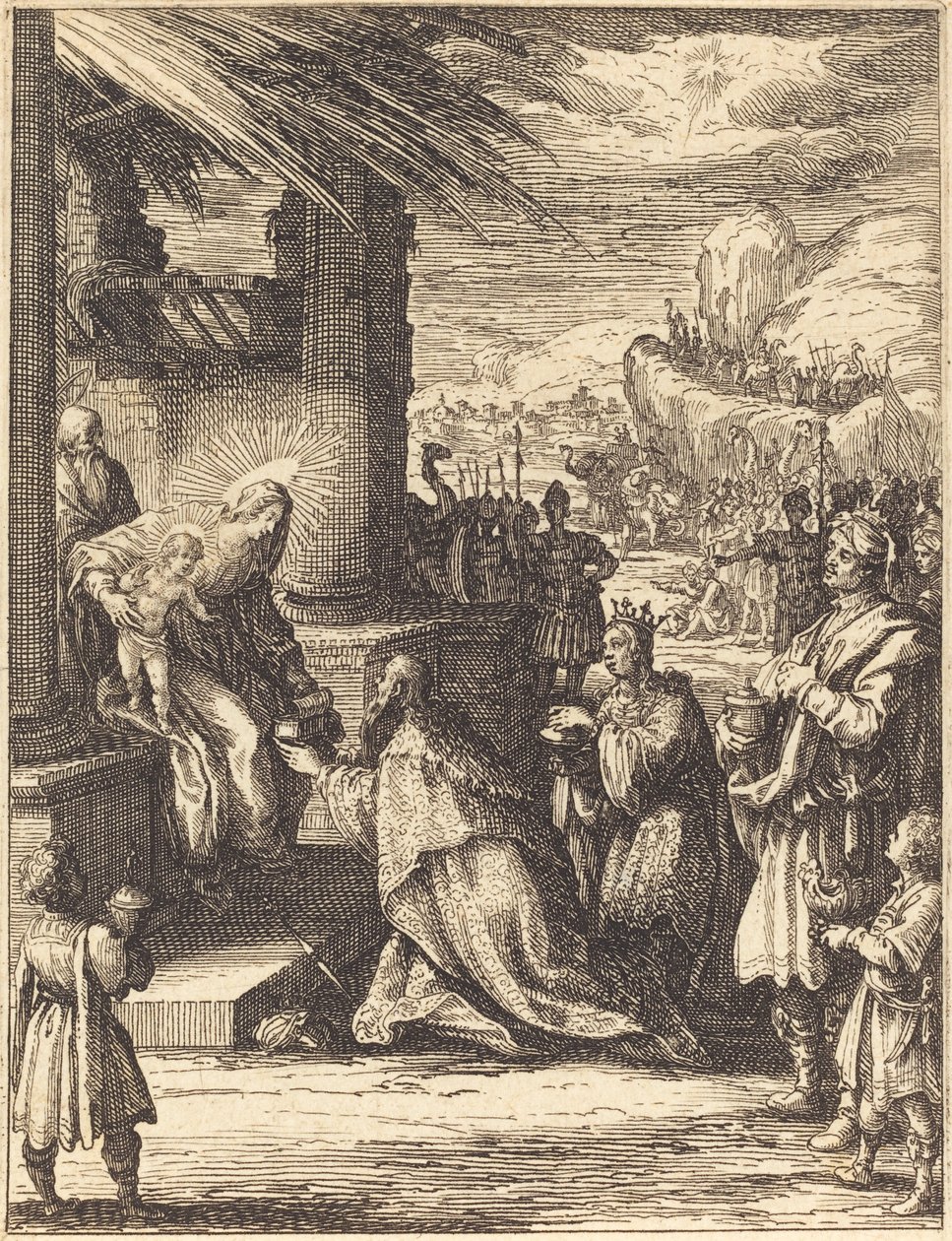 La adoración de los magos, 1623-1628 de Jacques Callot