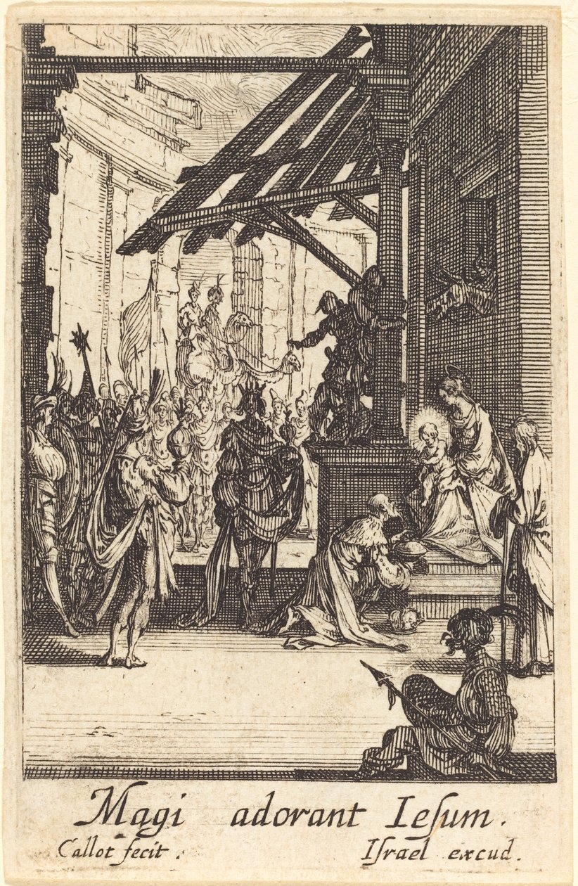 La adoración de los magos de Jacques Callot