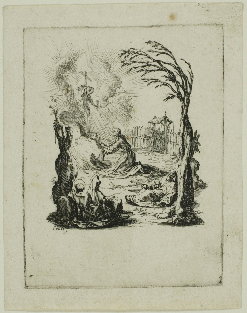 La agonía en el huerto, de La pequeña pasión de Jacques Callot