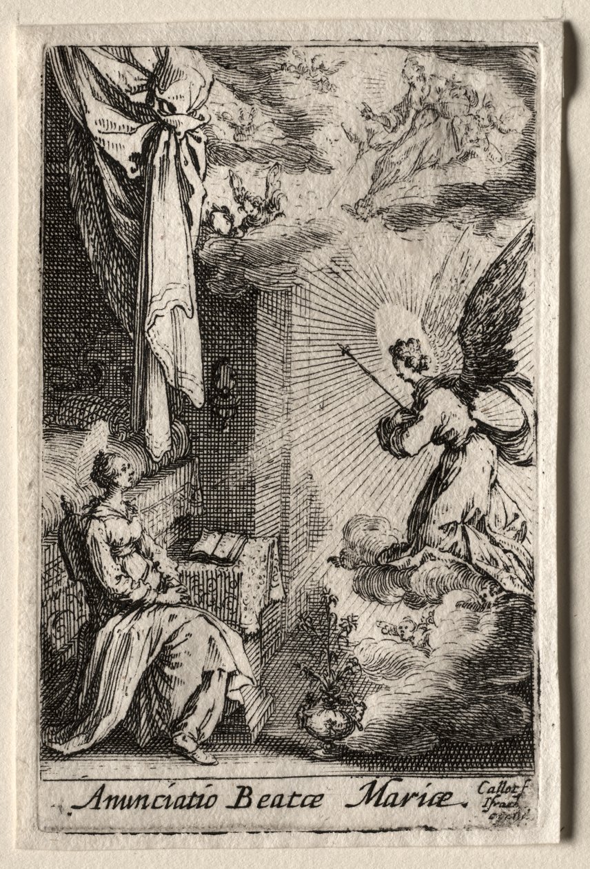La vida de la Virgen: La Anunciación de Jacques Callot