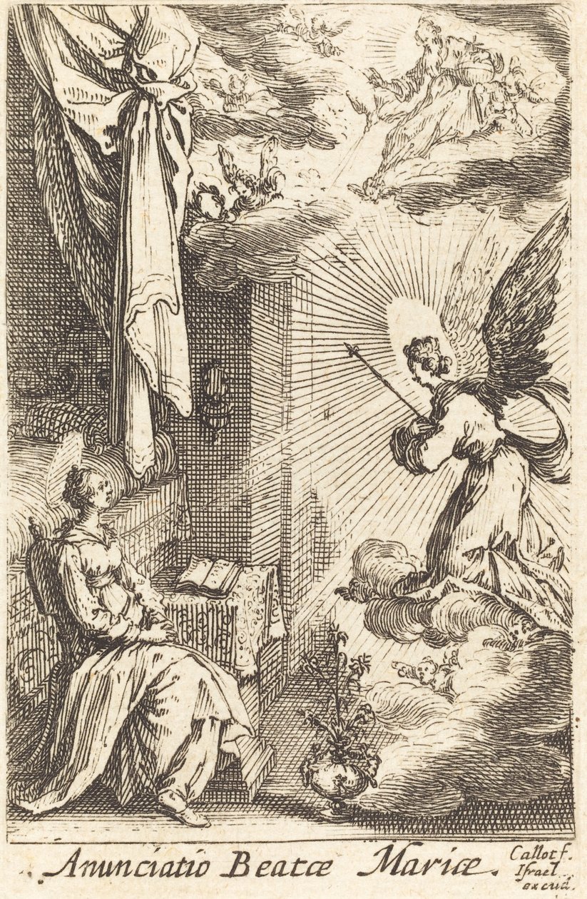 La Anunciación, en o después de 1630 de Jacques Callot