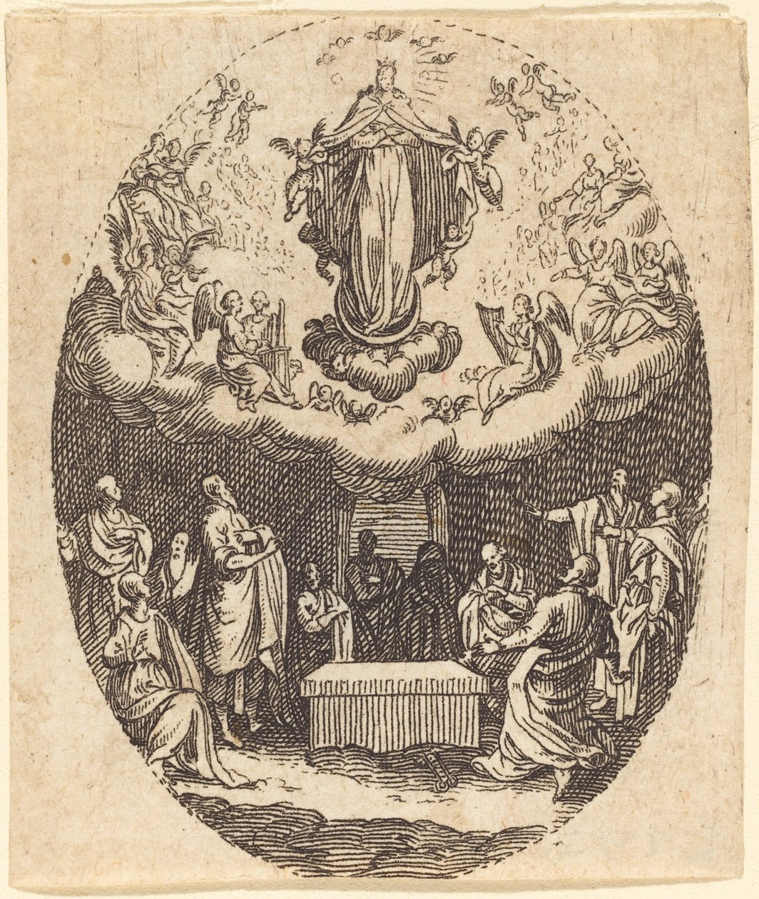 La asunción con los querubines de Jacques Callot