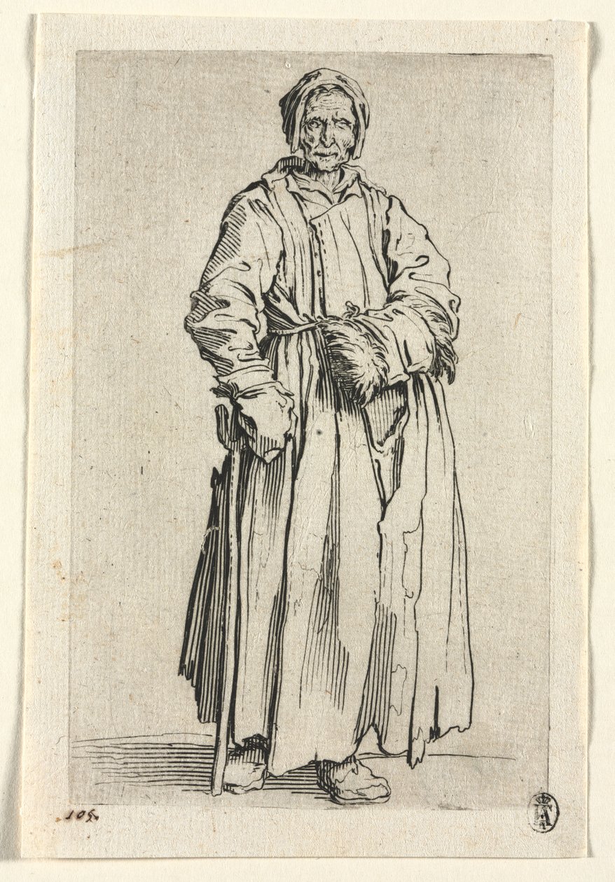 Los mendigos: mujer tuerta de Jacques Callot