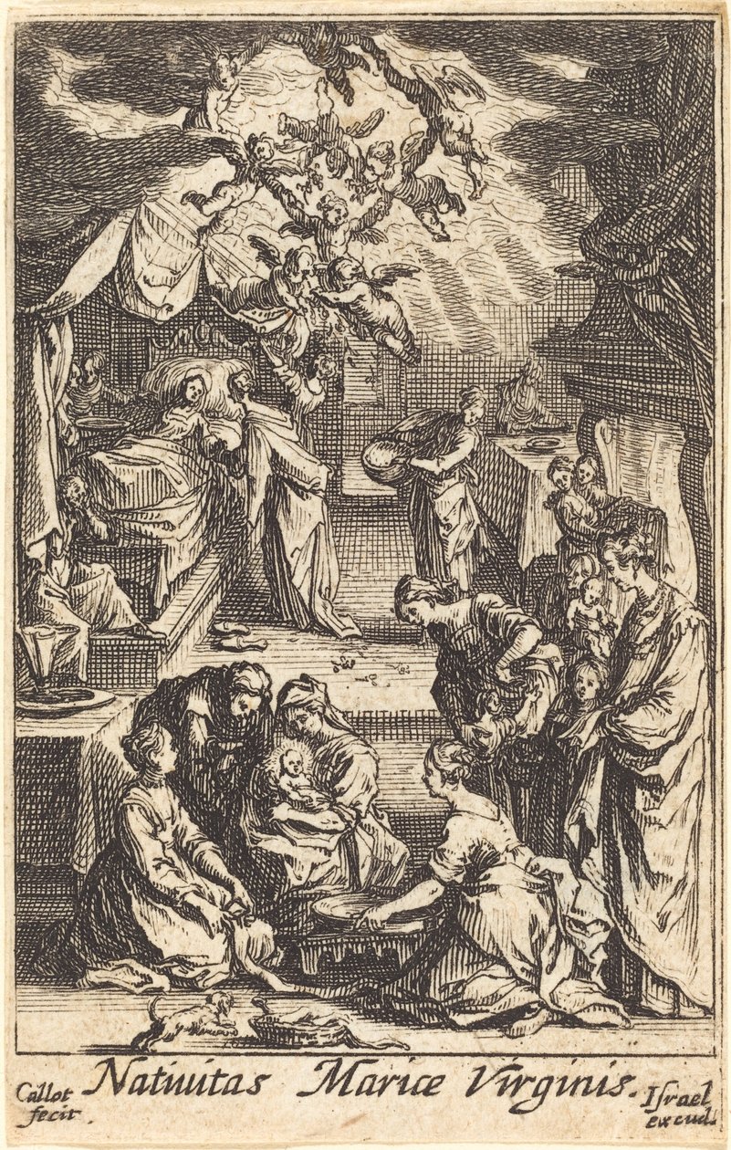 El nacimiento de la Virgen, en o después de 1630 de Jacques Callot
