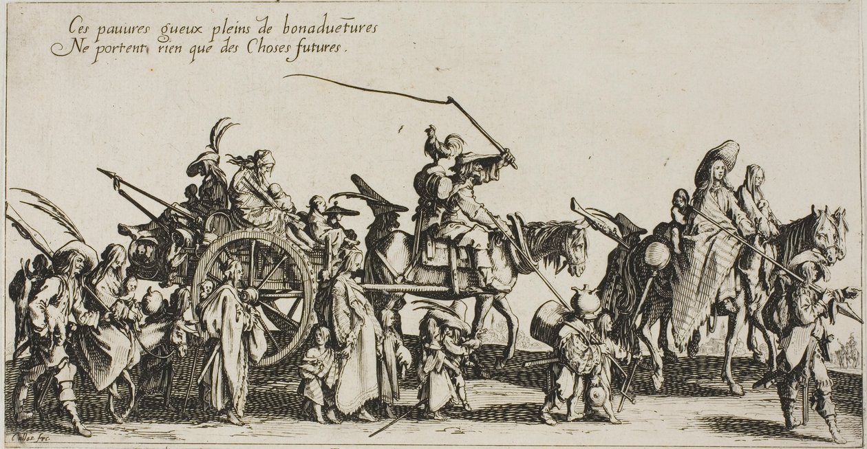 Los bohemios marchando: La retaguardia, de Los bohemios de Jacques Callot