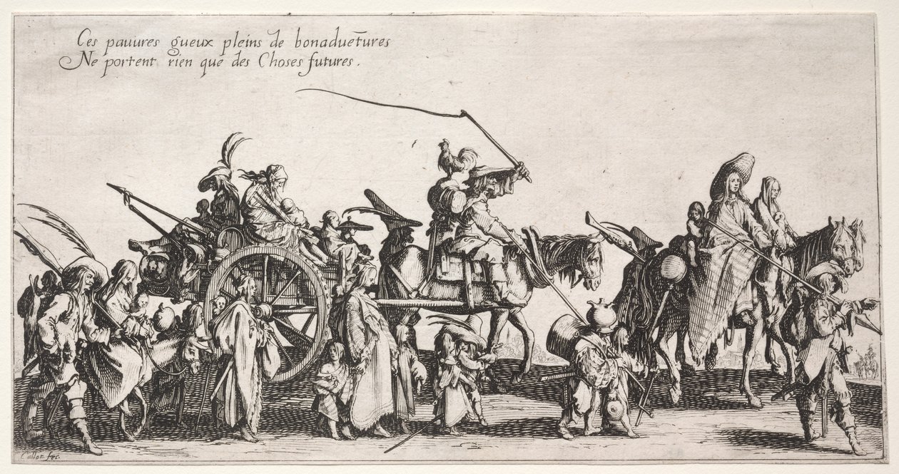 Los bohemios, c. 1621-1625 de Jacques Callot