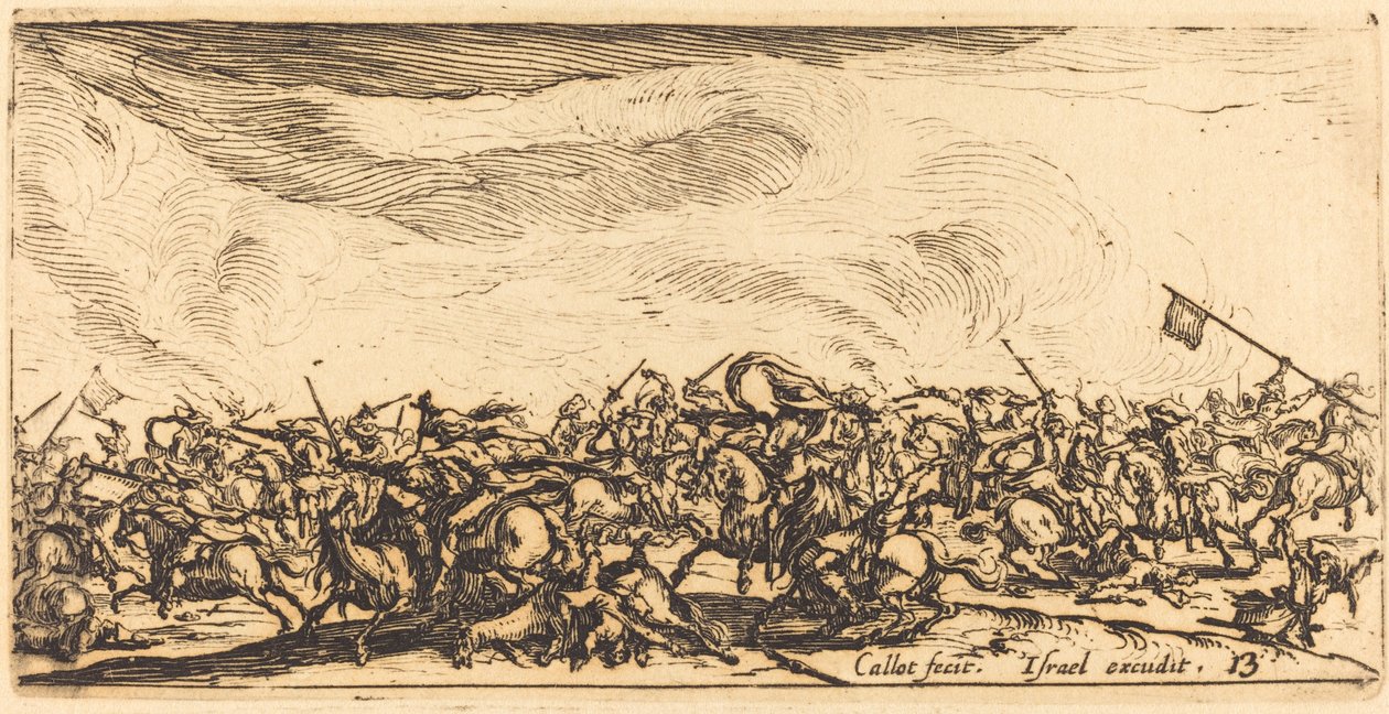 El combate de caballería con espadas de Jacques Callot