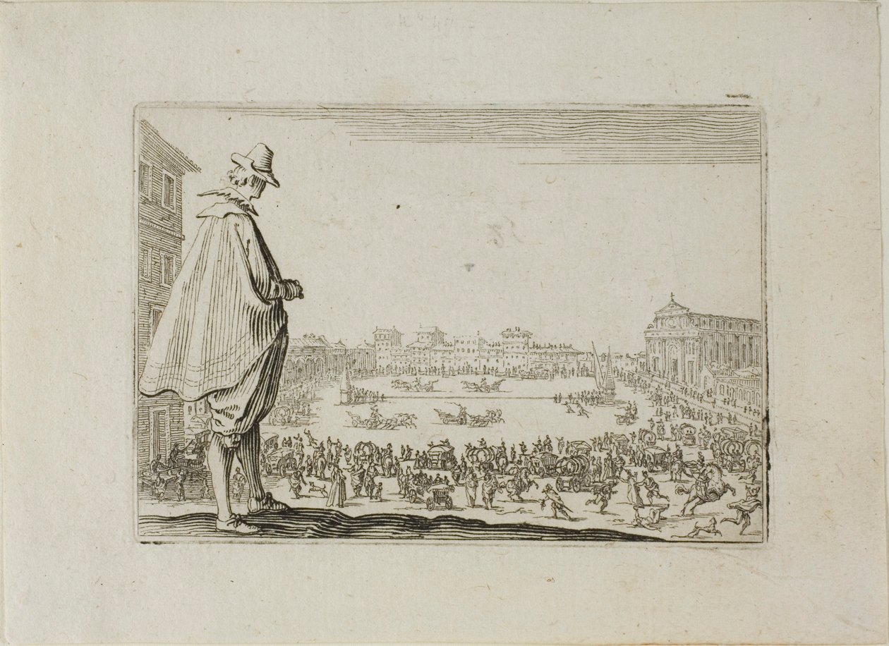 Las carreras de carros en Santa María, de Los Caprichos de Jacques Callot