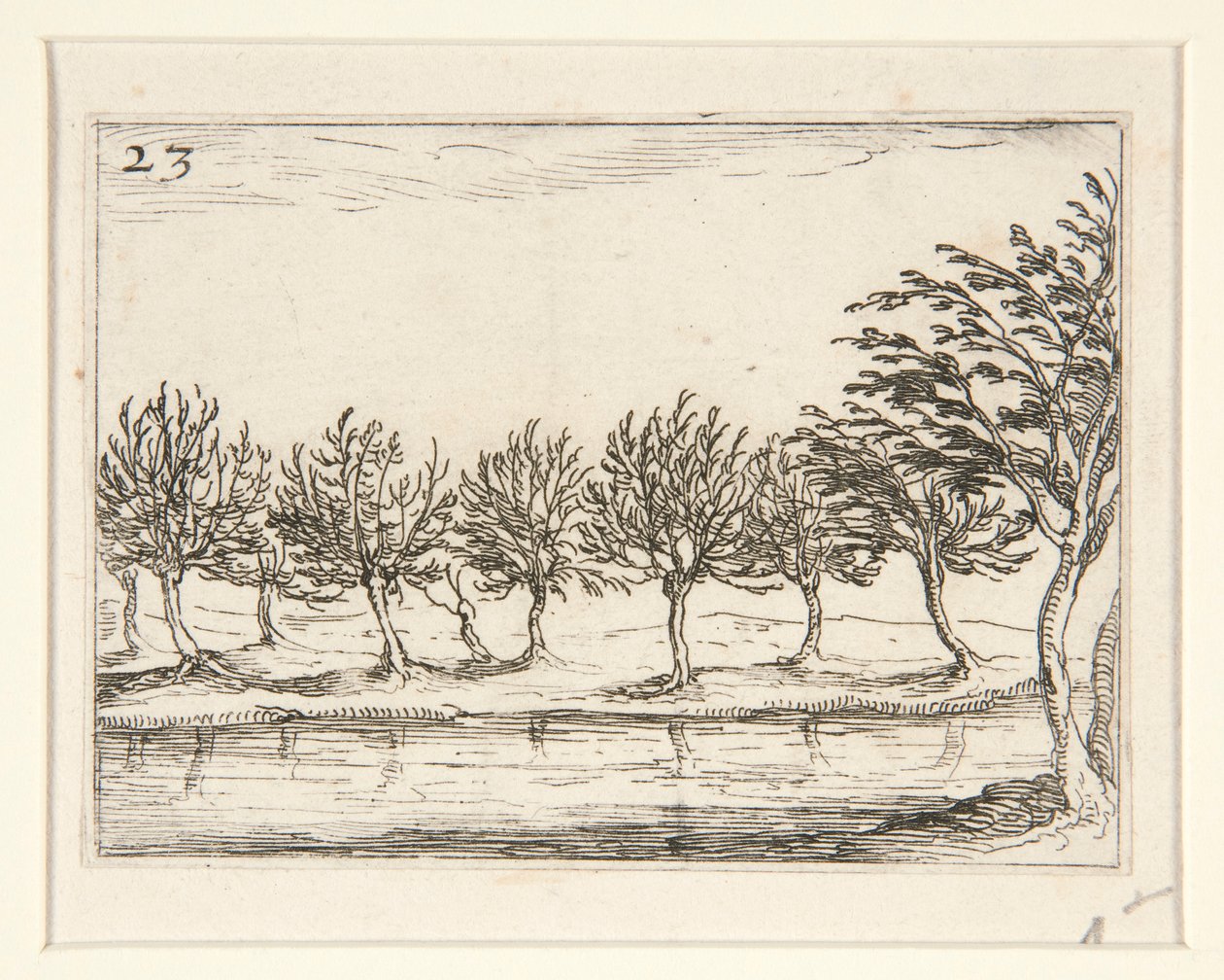 Las columnas al borde del agua - núm. 23 de la serie de Jacques Callot