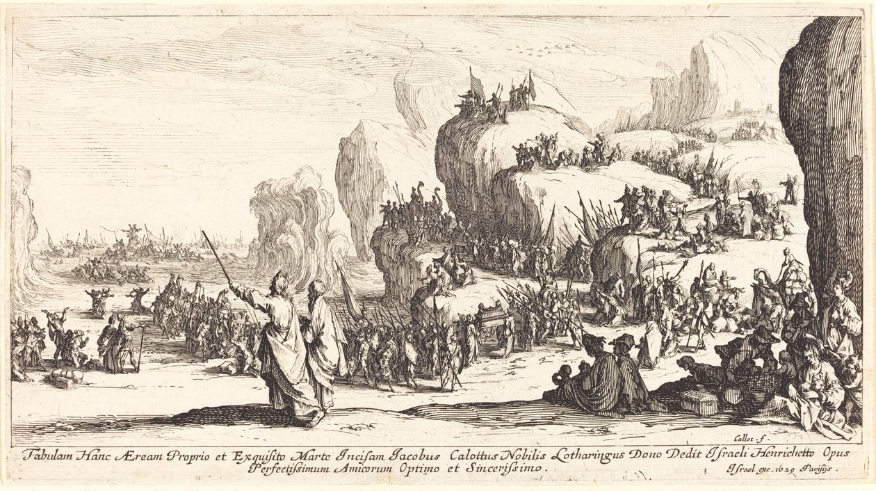 El cruce del Mar Rojo de Jacques Callot