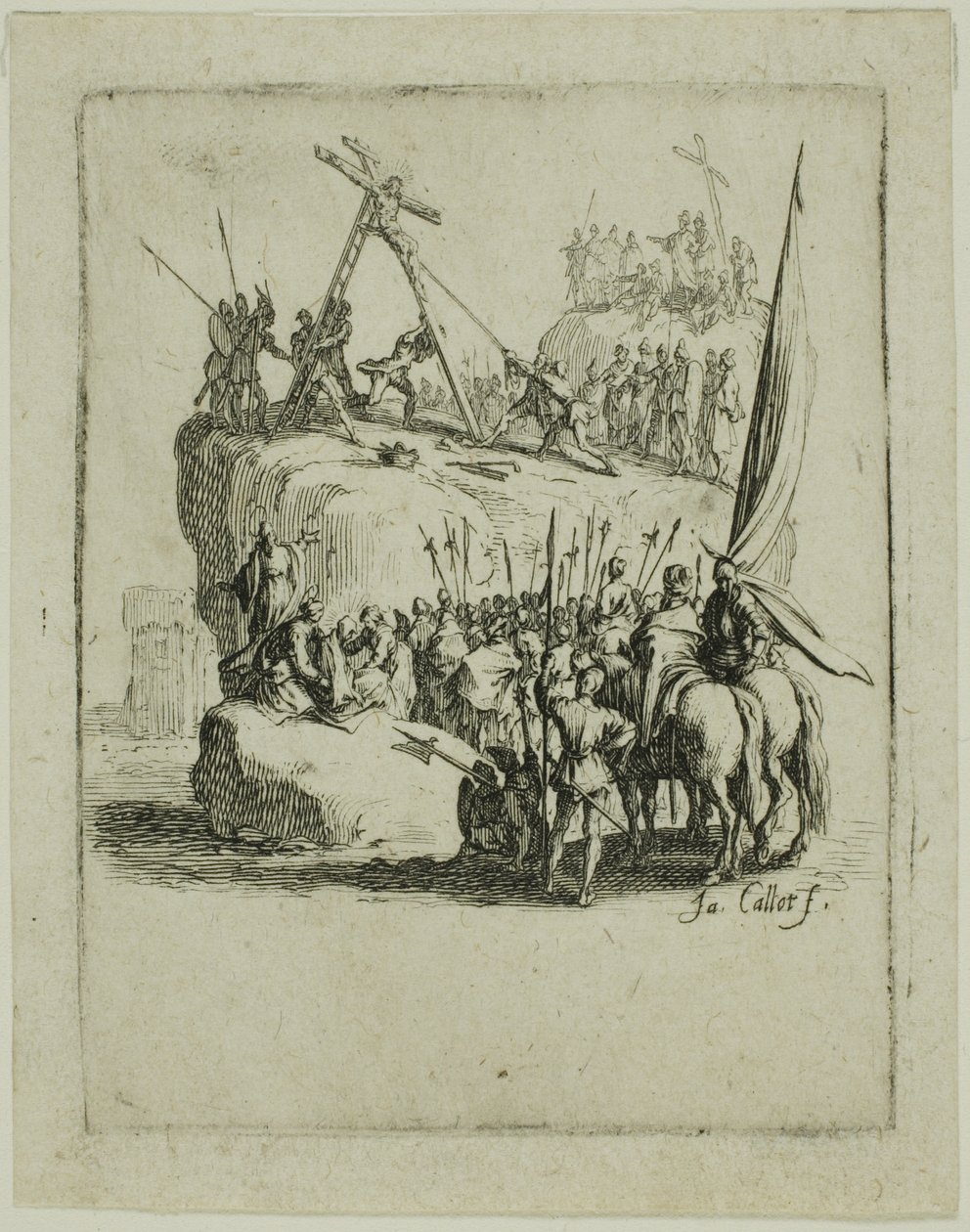 La Crucifixión, de La Pequeña Pasión de Jacques Callot