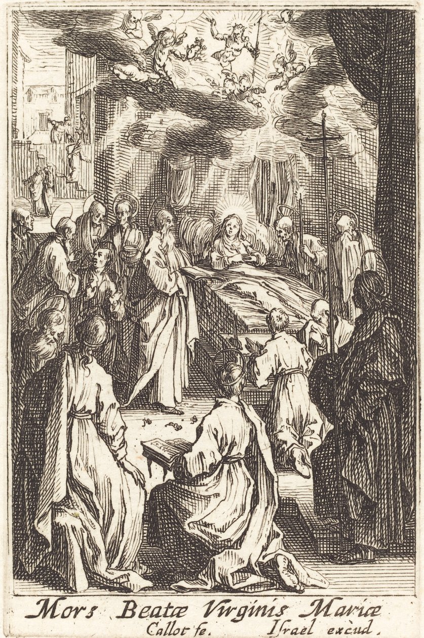 La muerte de la Virgen, en o después de 1630 de Jacques Callot