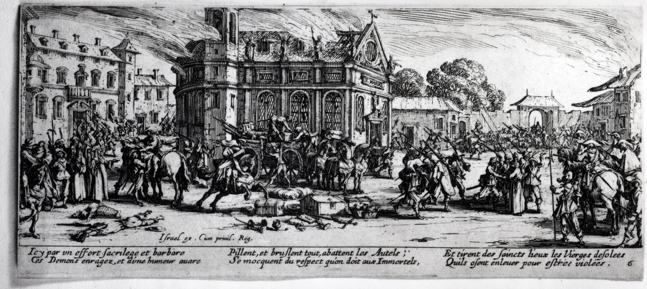 La destrucción de un monasterio, lámina 6 de 