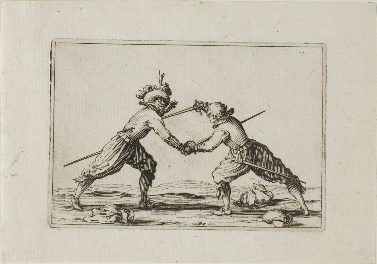 El duelo con espadas, de Los Caprichos de Jacques Callot