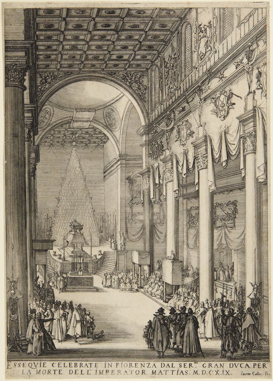 El emperador Mateo en capilla ardiente de Jacques Callot