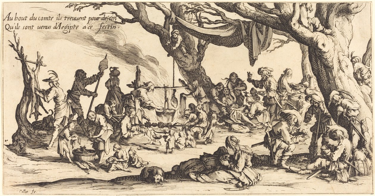 La fiesta de los bohemios de Jacques Callot