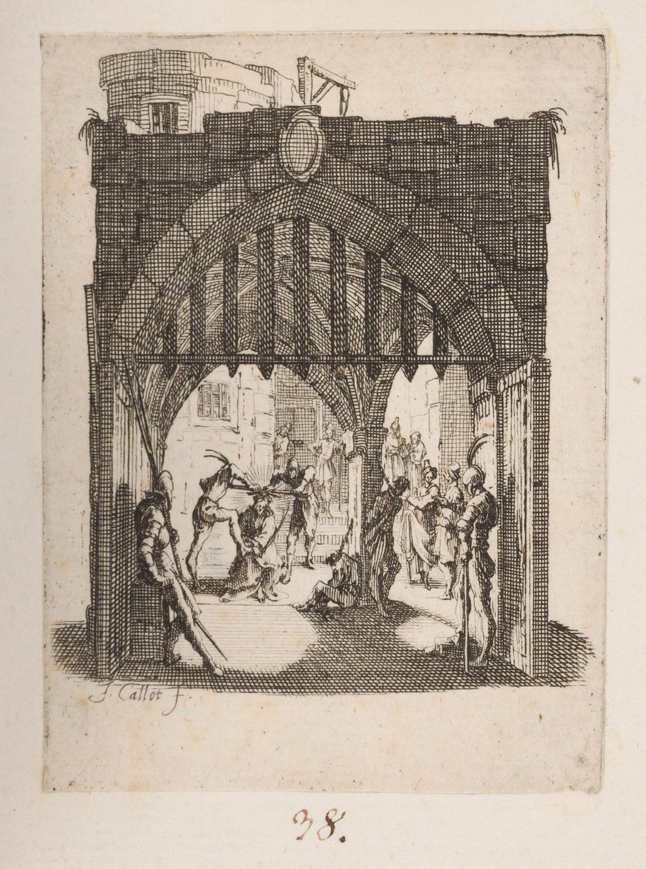La Flagelación, n. 6 de 11 de La Petite Passion de Jacques Callot