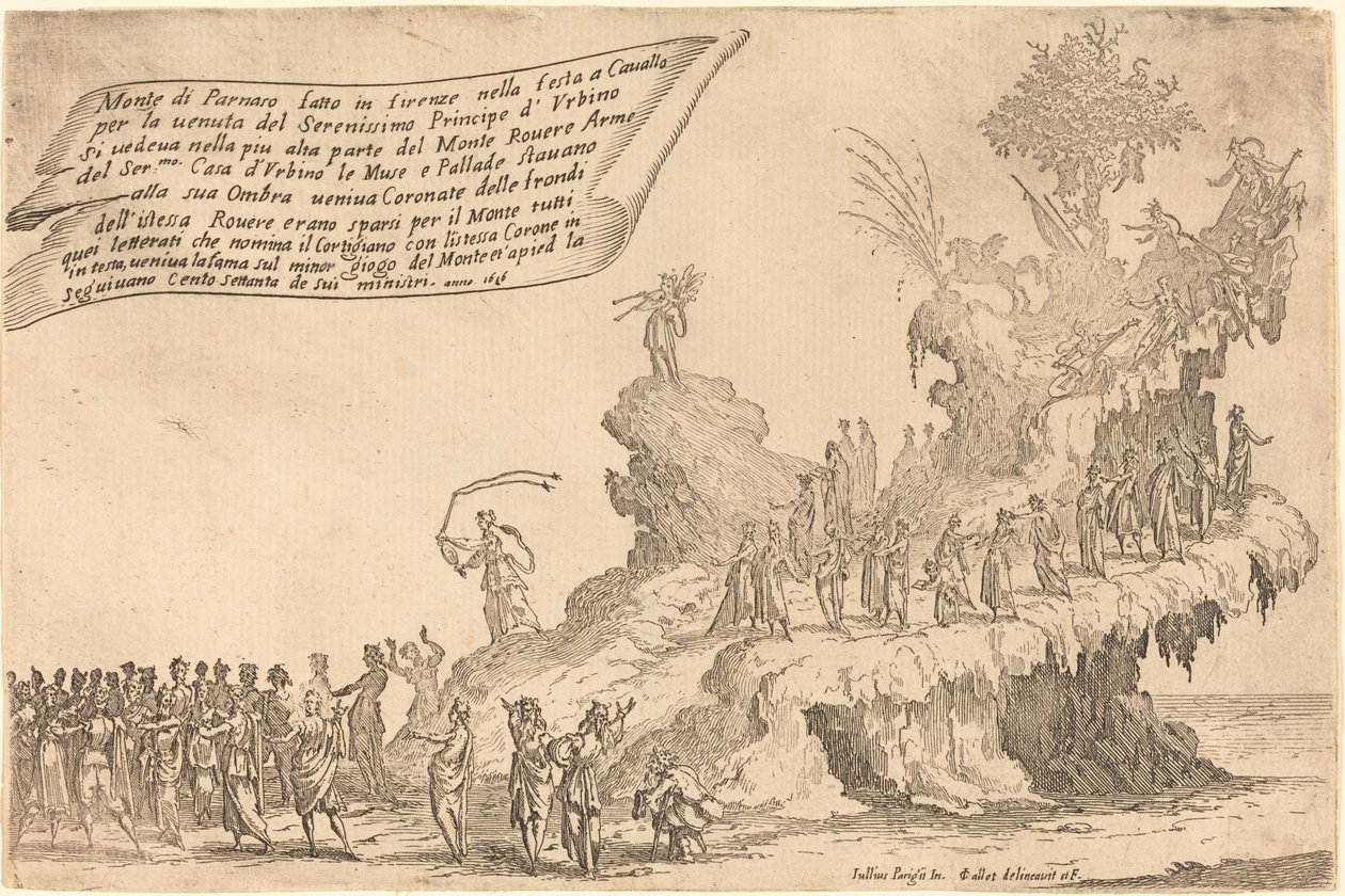 La balsa del Monte Parnaso de Jacques Callot