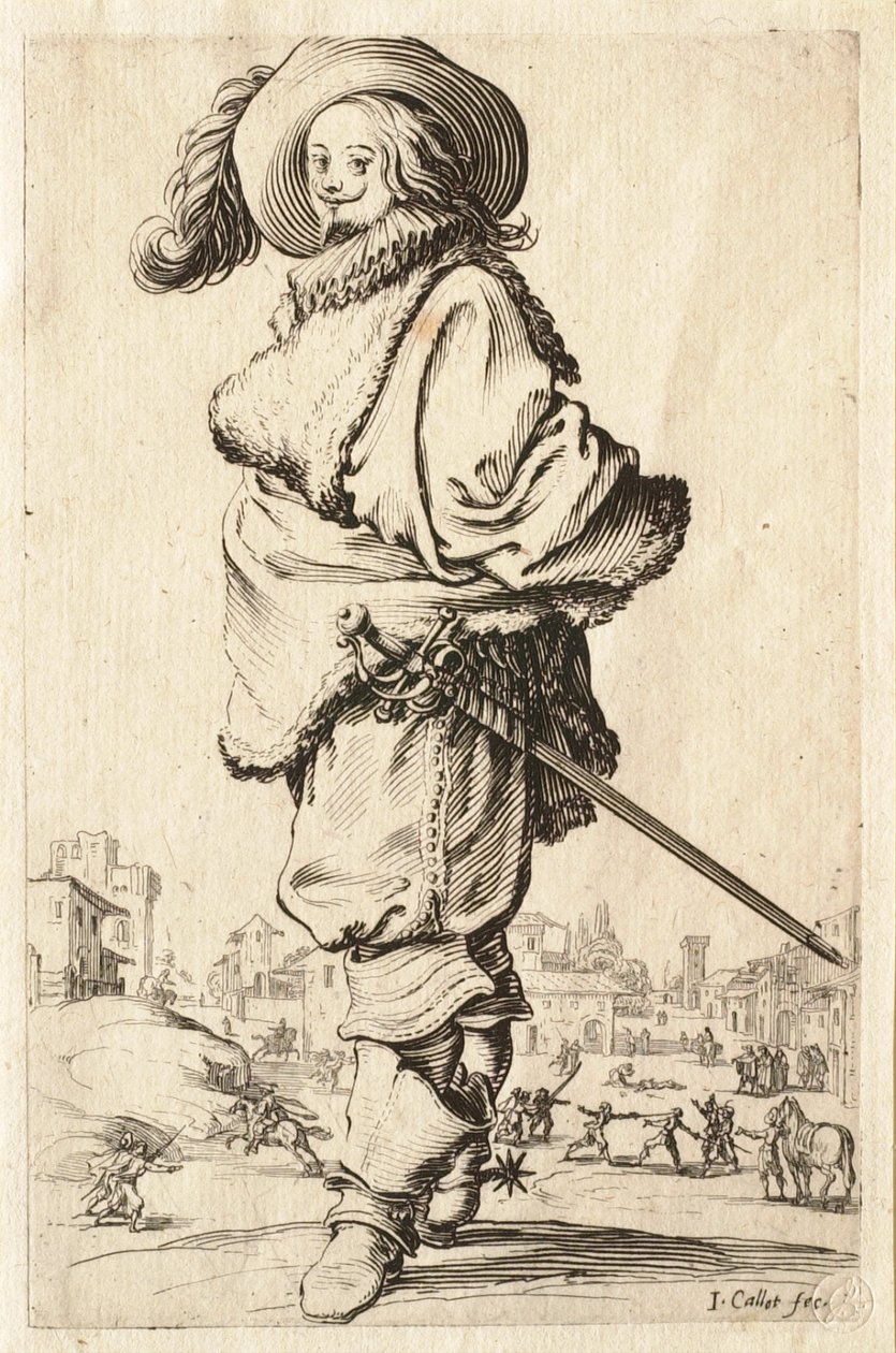 El caballero con abrigo de piel de Jacques Callot