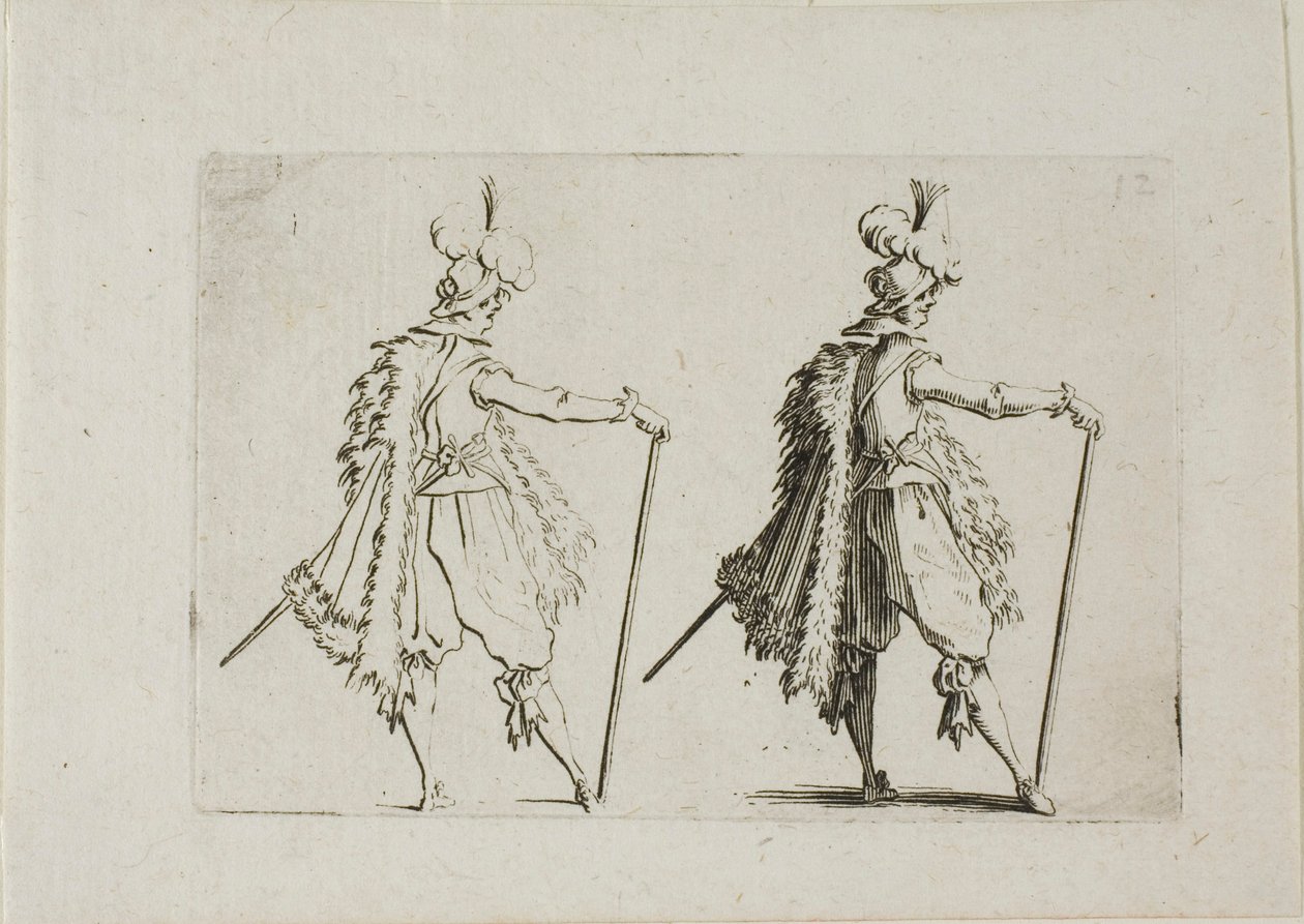 El caballero con un gran bastón, de Los caprichos de Jacques Callot