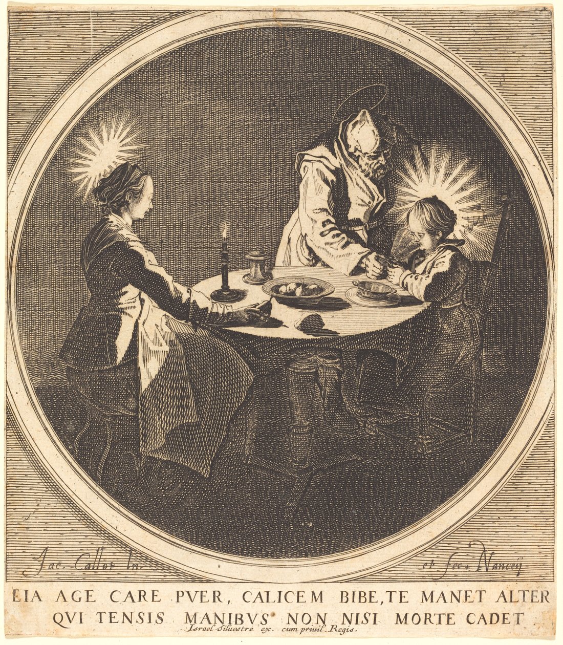 La Sagrada Familia en la mesa de Jacques Callot