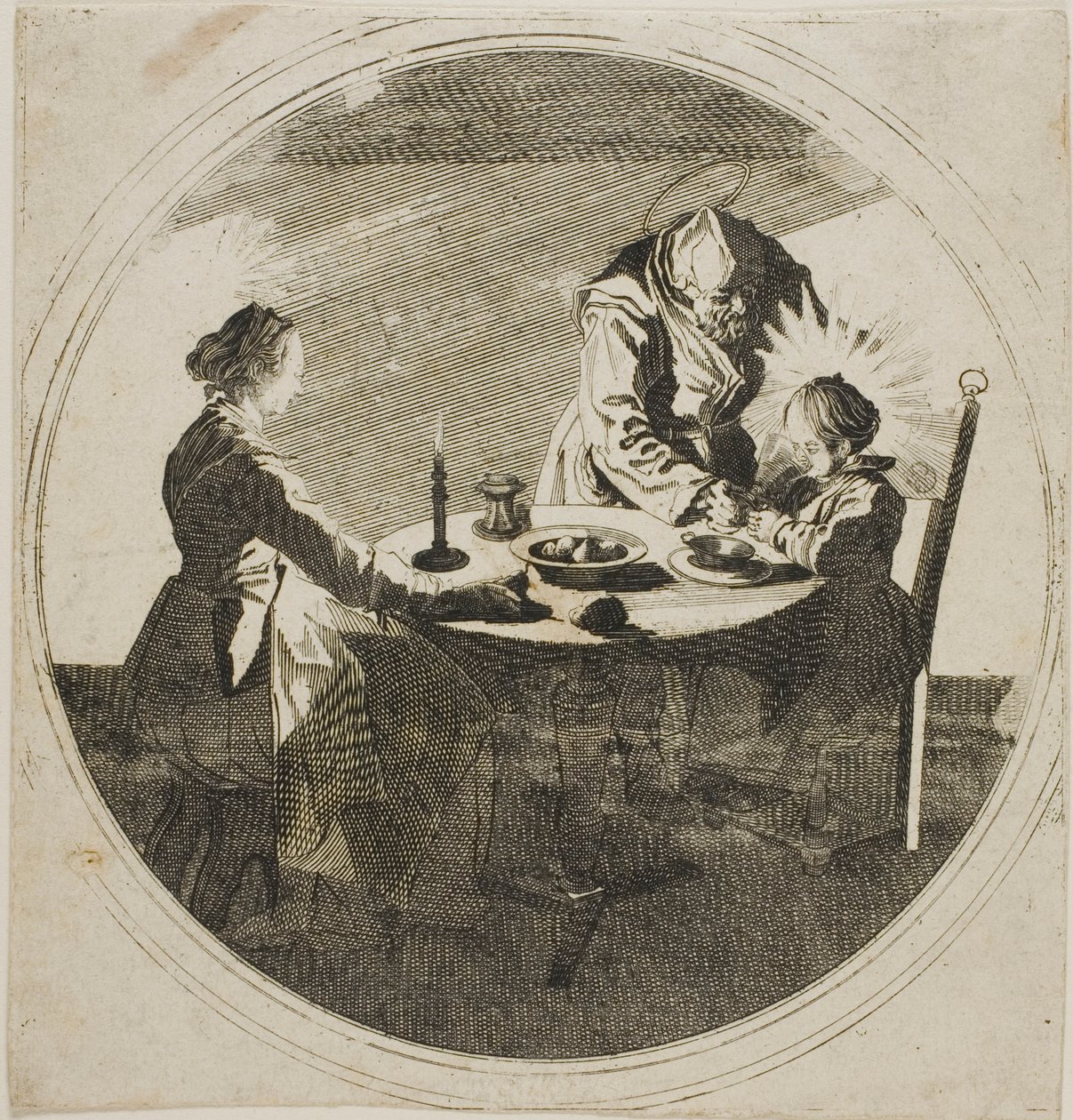 La Sagrada Familia en la mesa de Jacques Callot