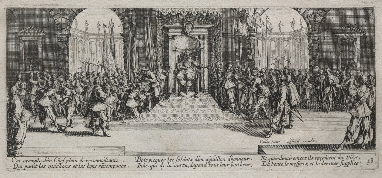 Las grandes miserias de la guerra: Distribución de recompensas de Jacques Callot