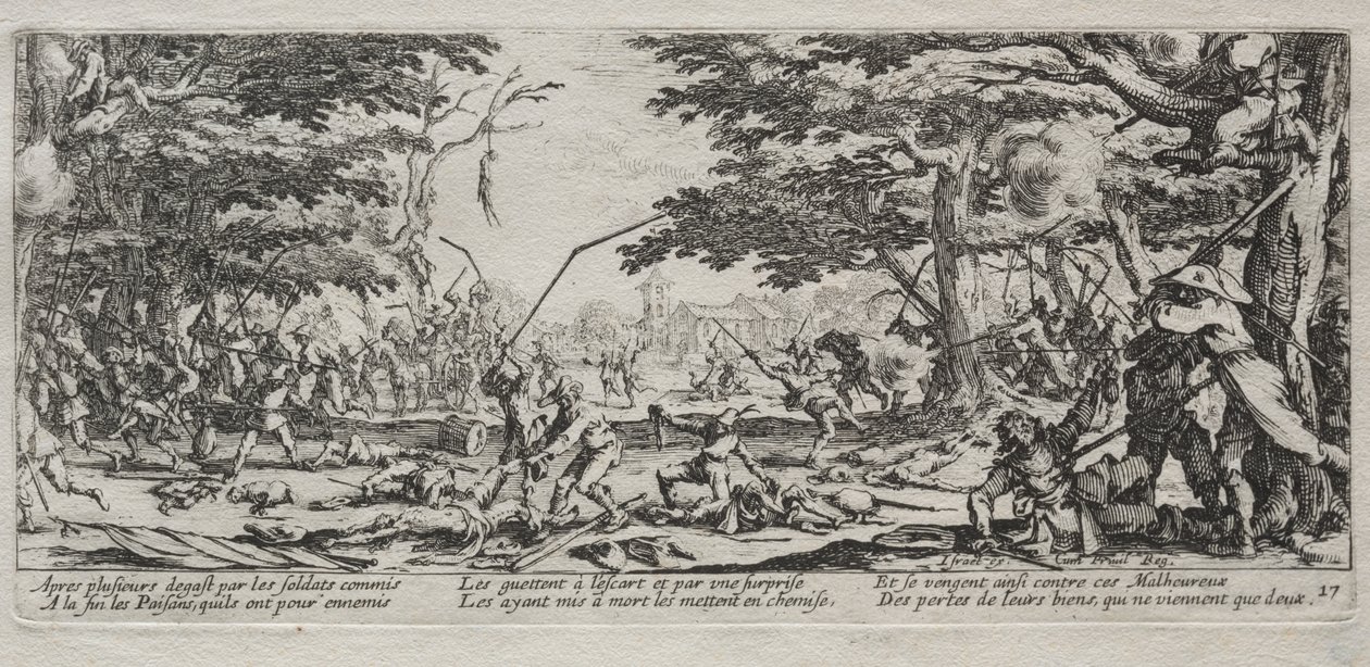 Las grandes miserias de la guerra: La venganza del campesino de Jacques Callot
