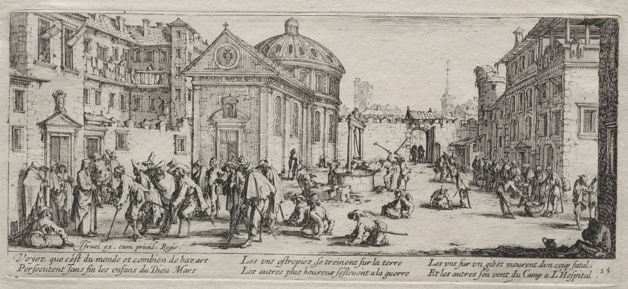 Las Grandes Miserias de la Guerra: El Hospital, 1633 de Jacques Callot