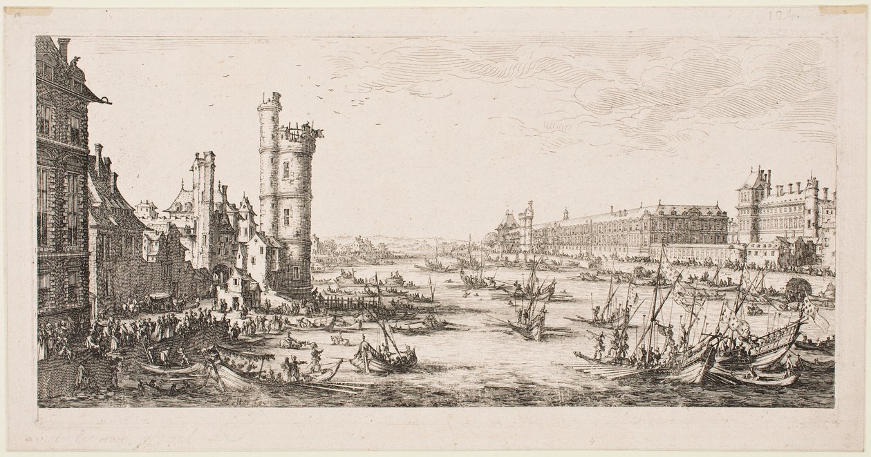 Las grandes vistas de París: vista del Louvre de Jacques Callot
