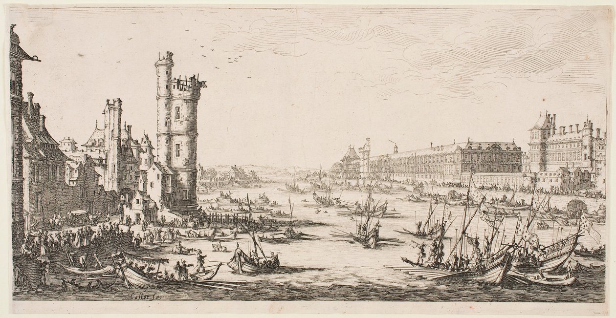 Las grandes vistas de París: vista del Louvre de Jacques Callot