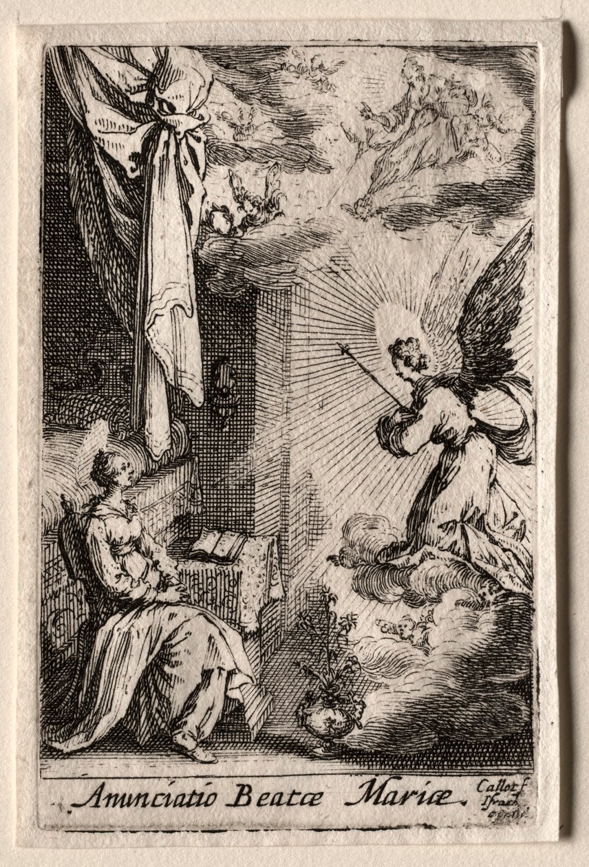 La vida de la Virgen: La Anunciación de Jacques Callot
