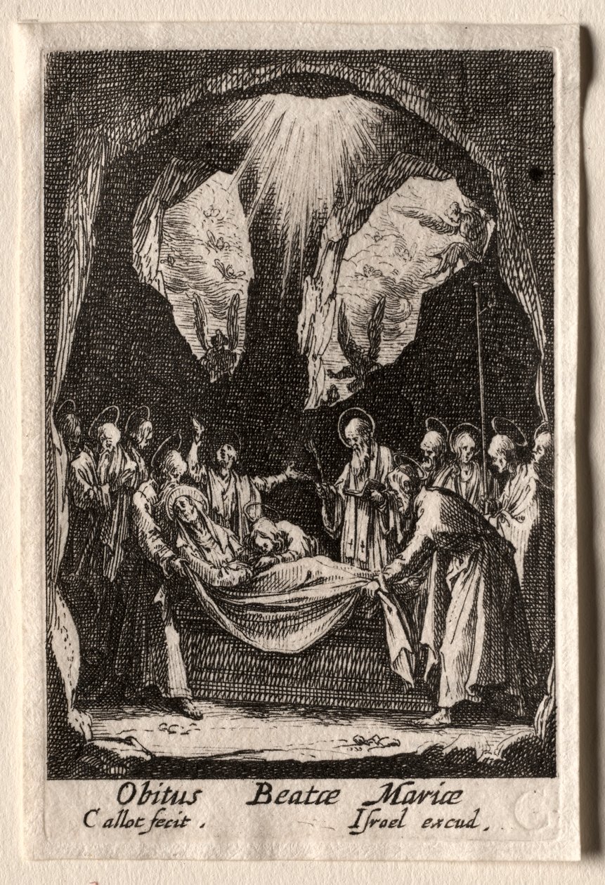 La Vida de la Virgen: El Entierro de la Virgen de Jacques Callot