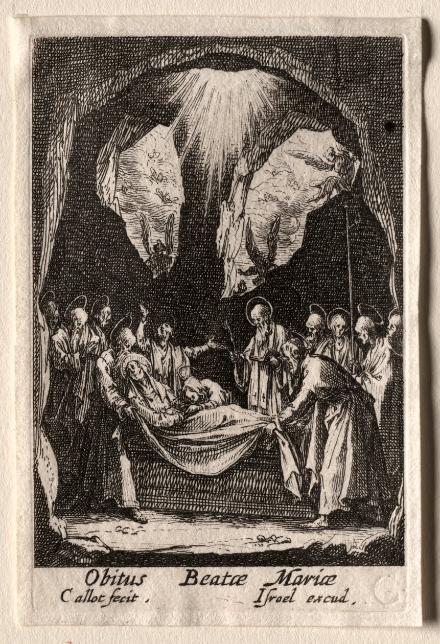 La vida de la Virgen: El entierro de la Virgen de Jacques Callot