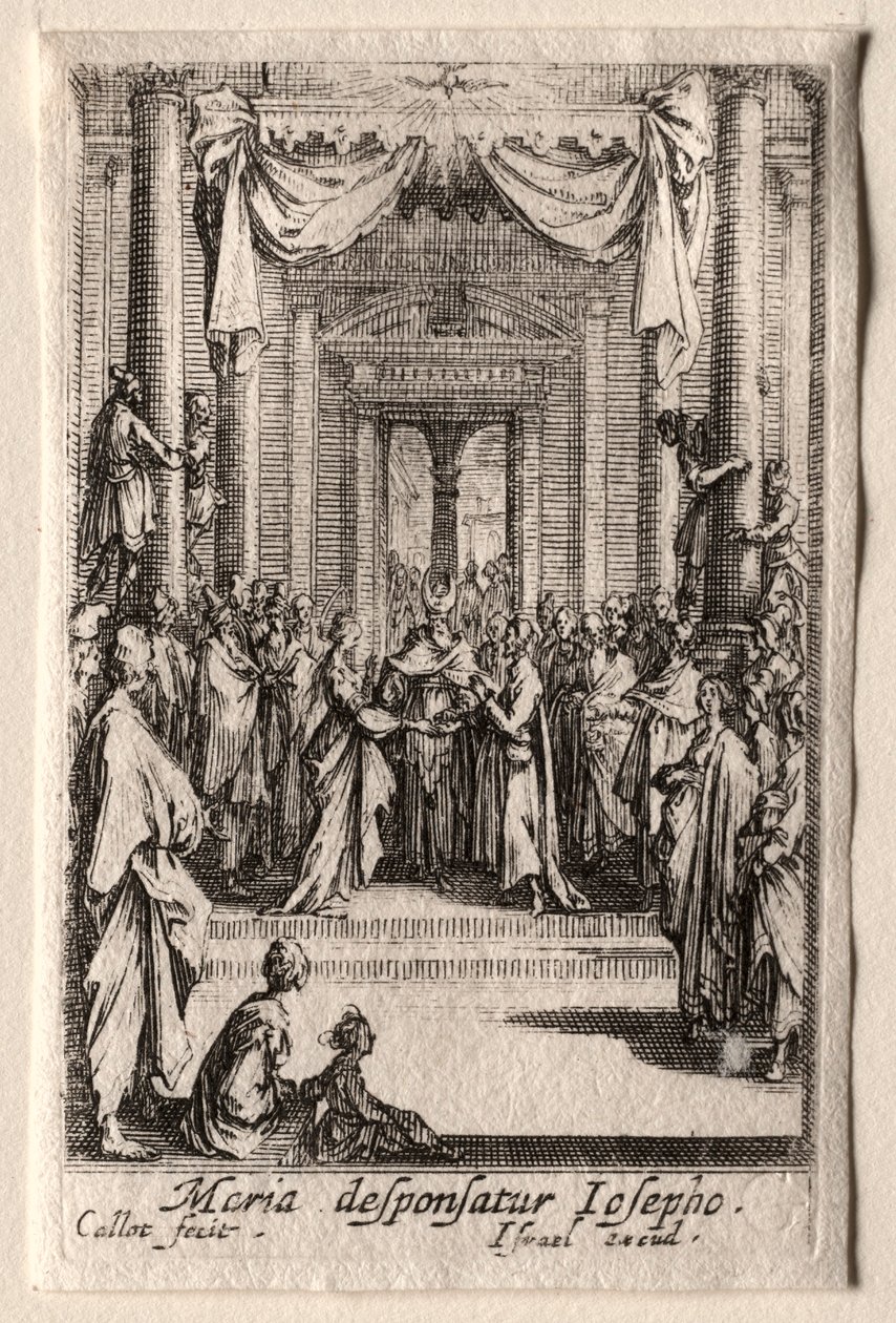 La vida de la Virgen: El matrimonio de la Virgen de Jacques Callot