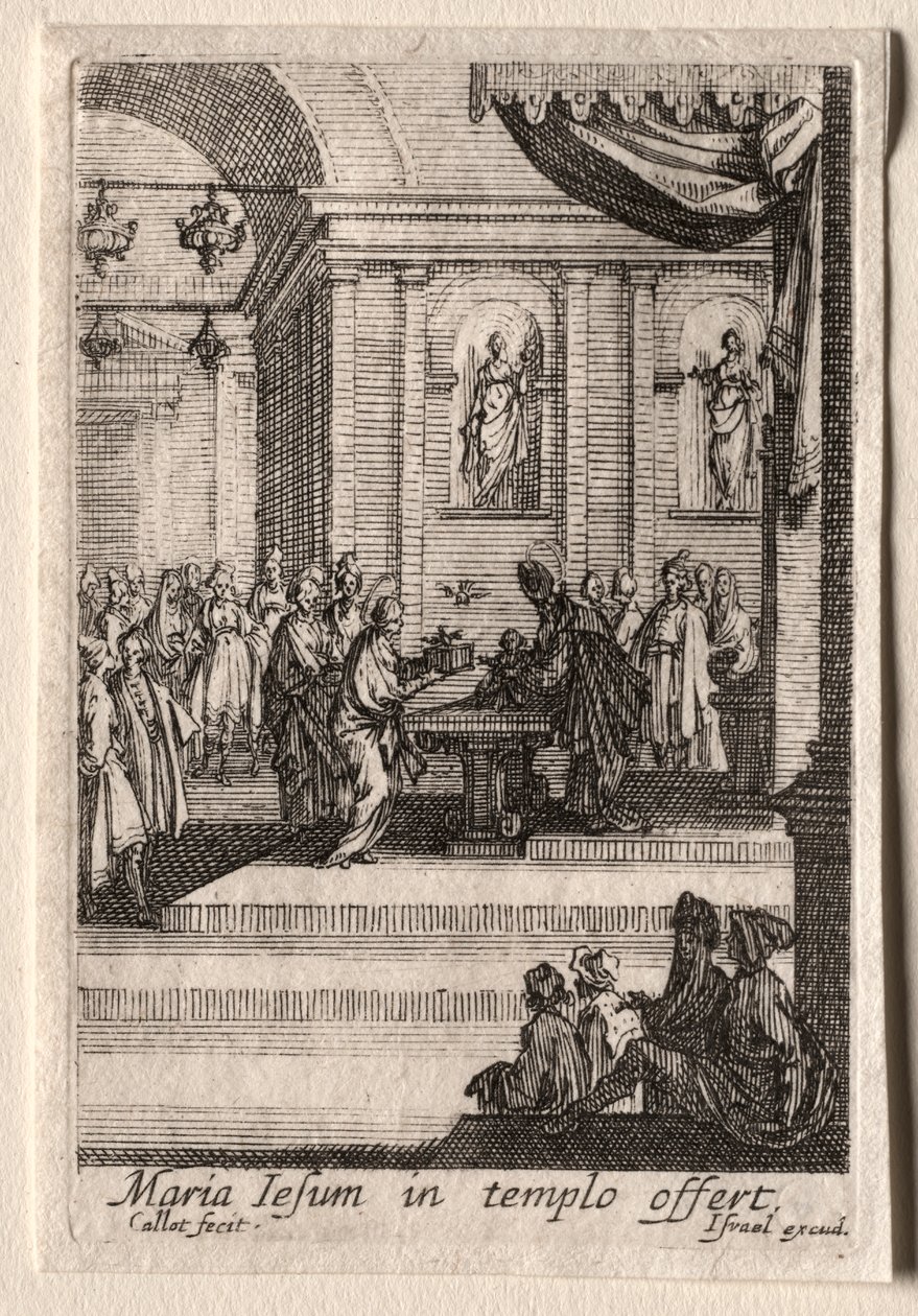La vida de la Virgen: La Presentación de Cristo en el Templo de Jacques Callot