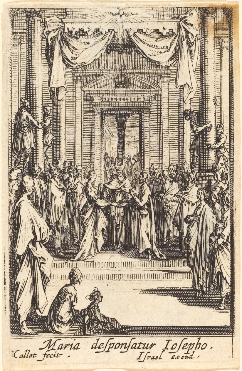 El matrimonio de la Virgen, en o después de 1630 de Jacques Callot