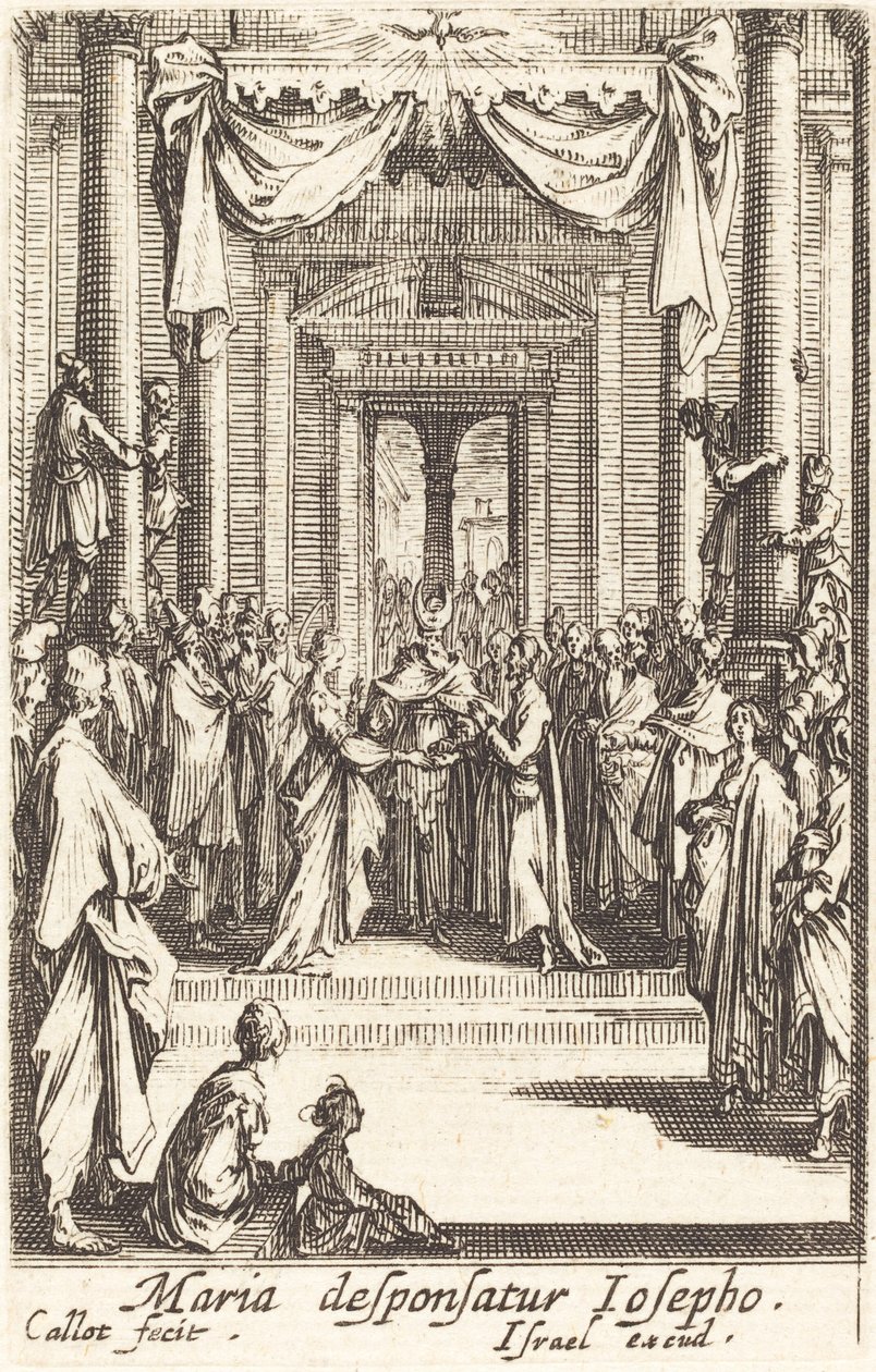 El Matrimonio de la Virgen, en o después de 1630 de Jacques Callot