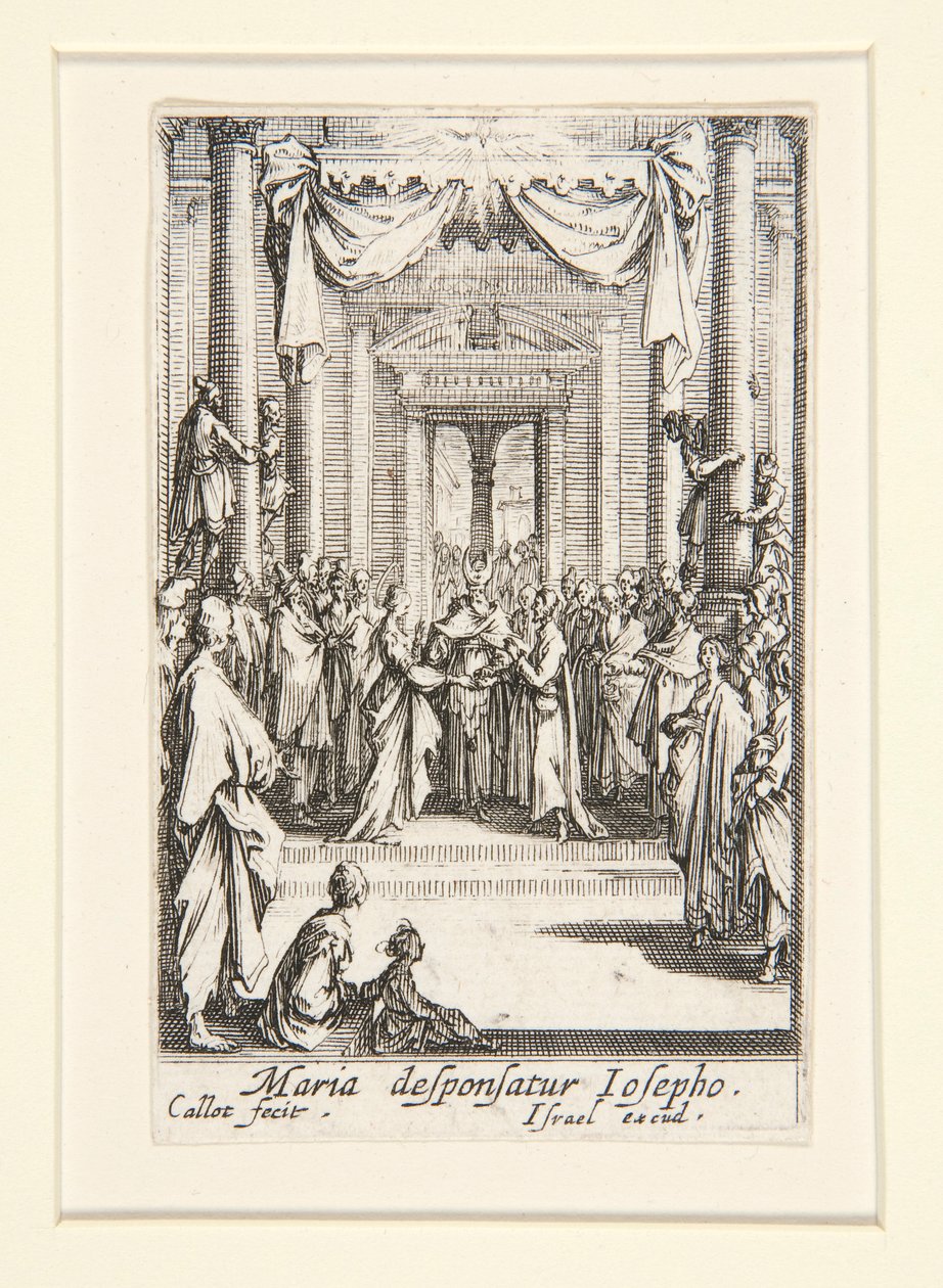 Las bodas de la Virgen, n. 4 de La vida de la Virgen de Jacques Callot