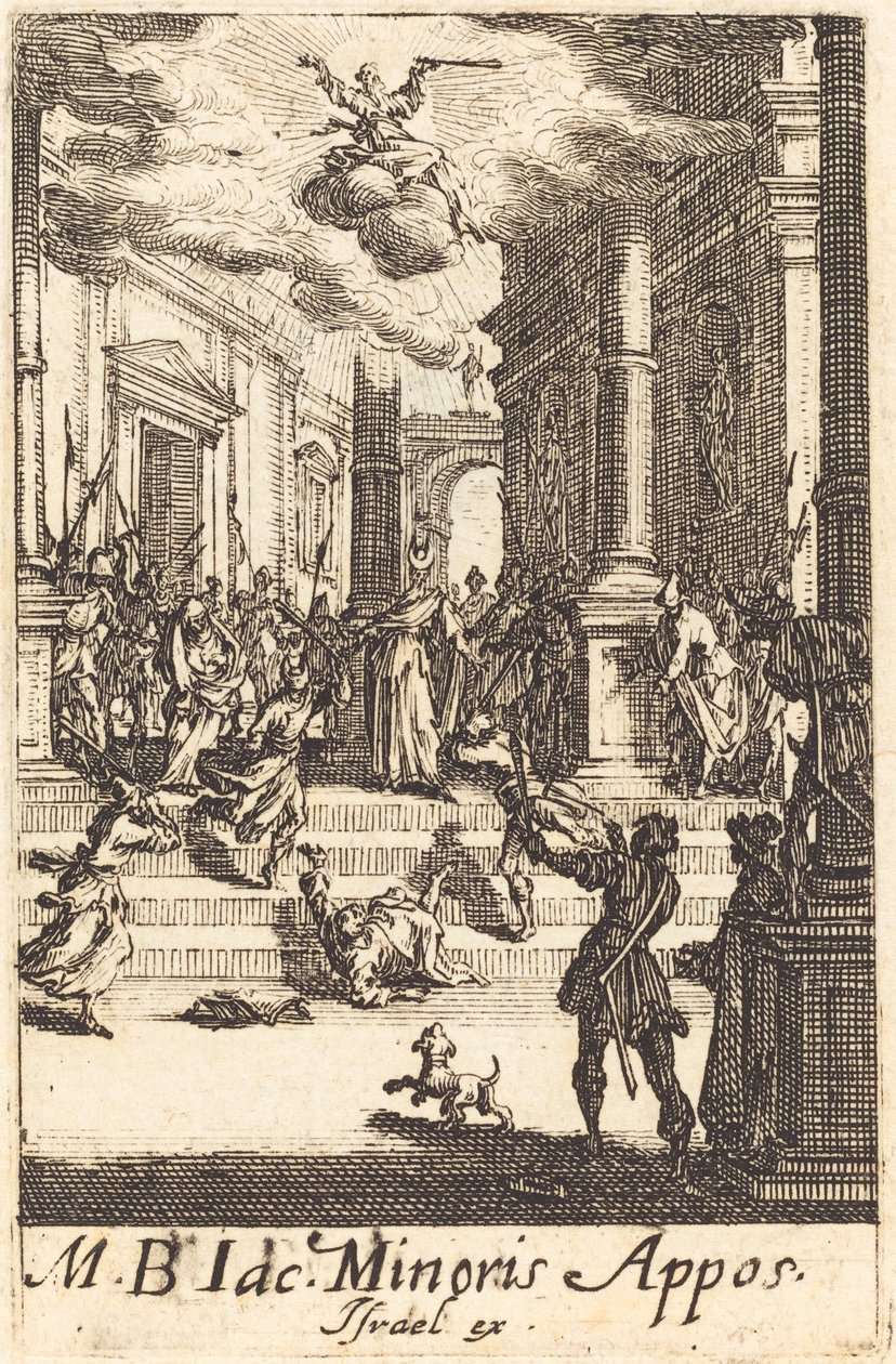 El martirio de San Santiago Menor, c. 1634-1635 de Jacques Callot