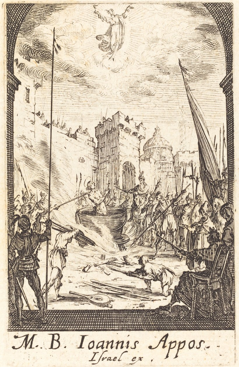 El martirio de San Juan el Evangelista de Jacques Callot