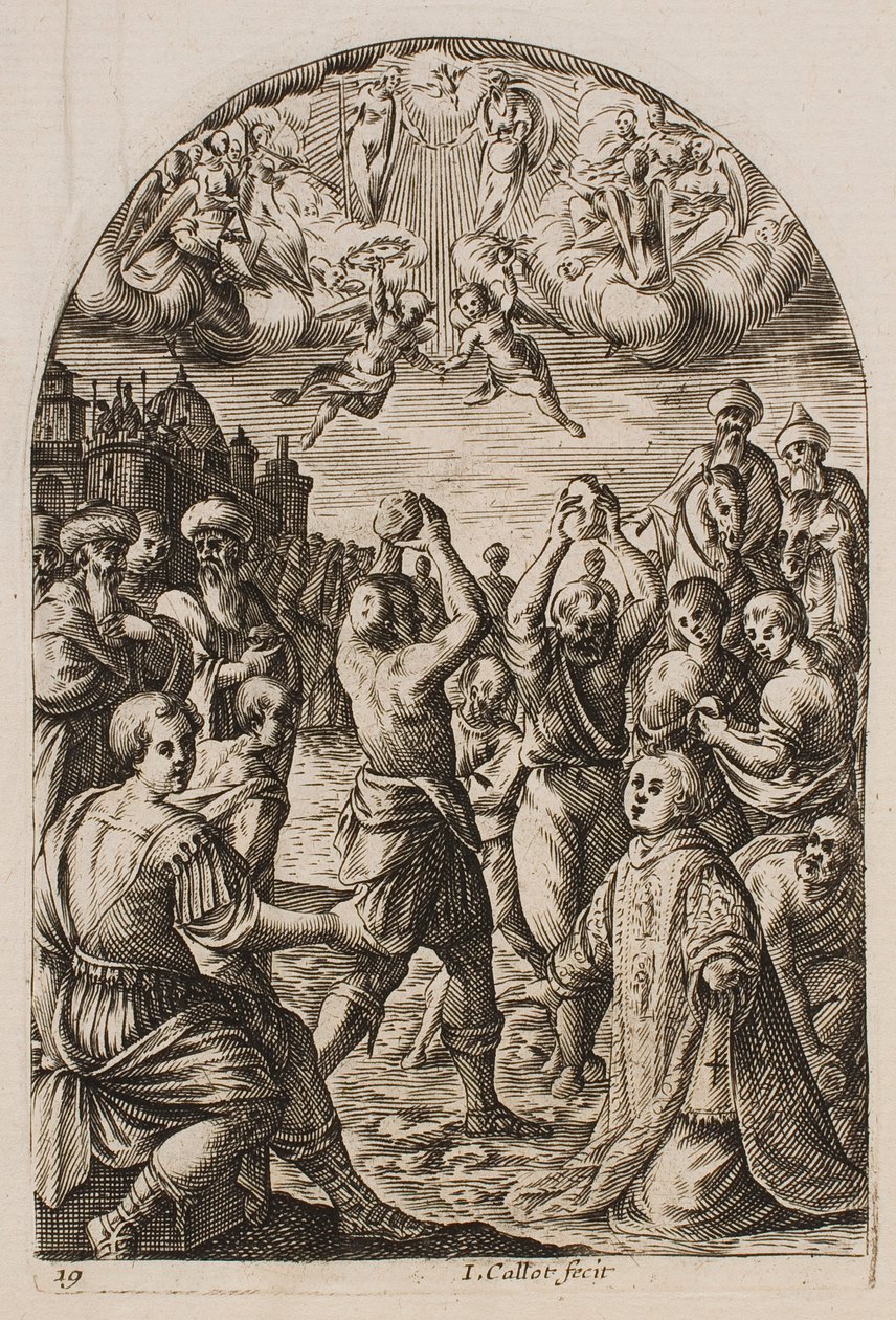 El martirio de san Esteban, de la serie «Imágenes de Roma» de Jacques Callot