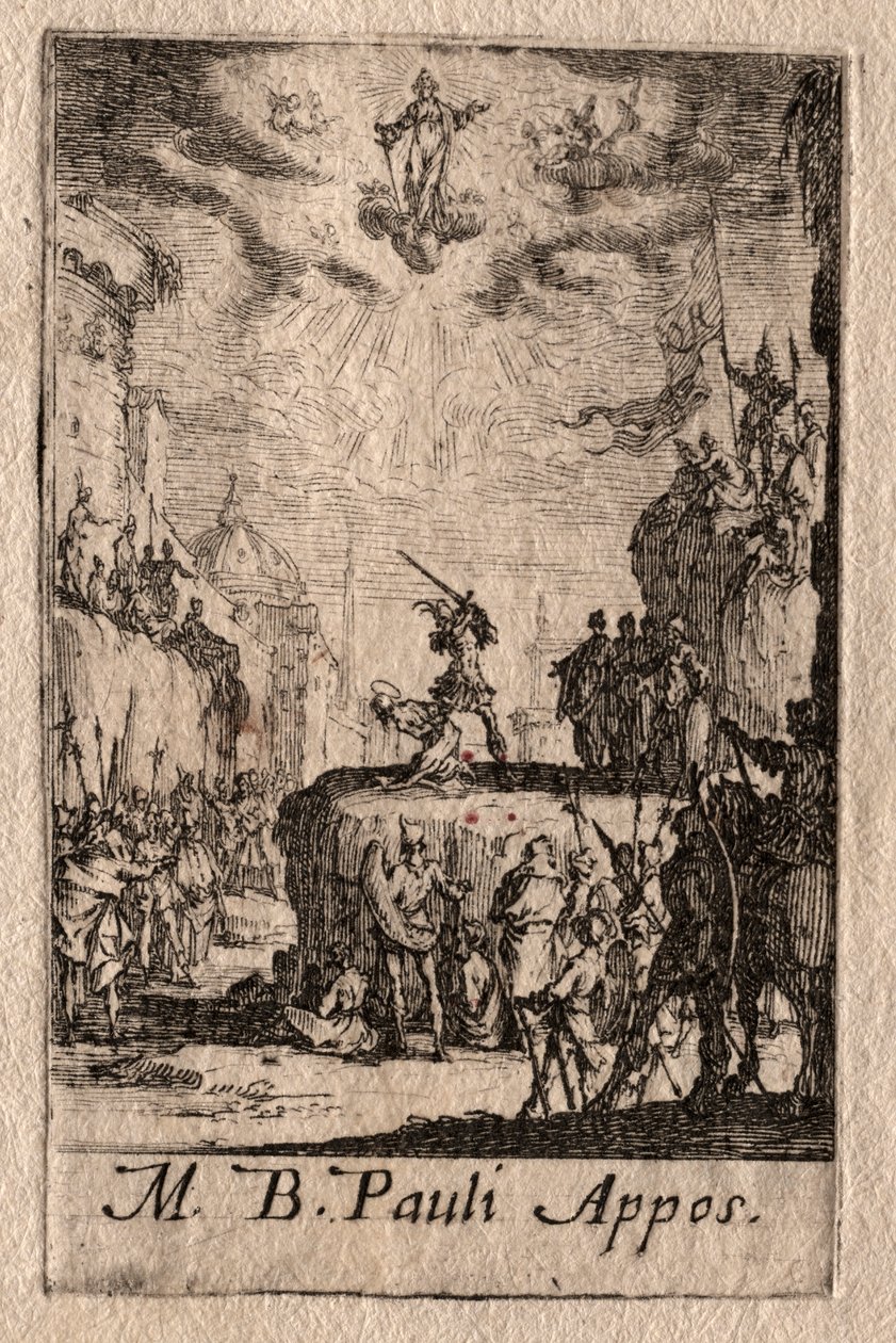 El martirio de los apóstoles: San Pablo de Jacques Callot
